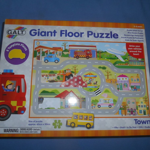 GALT Giant Floor Puzzle Town new, 30 pieces, 60x90 cm