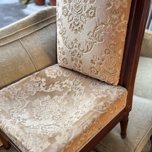 Antique Monica solid wood living room chair used, Greek made