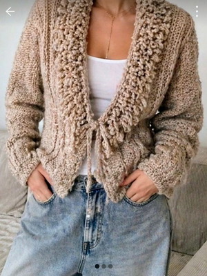 Chunky knit ζακέτα Sisley μεταχειρισμένη, μπεζ, μέγεθος M