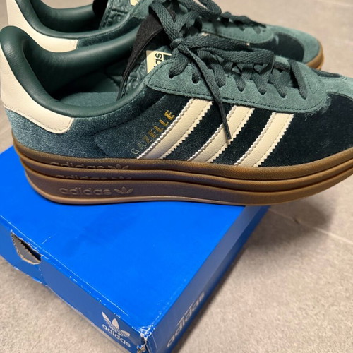 Adidas Originals Gazelle Bold W new, size 38 2/3, green and gold