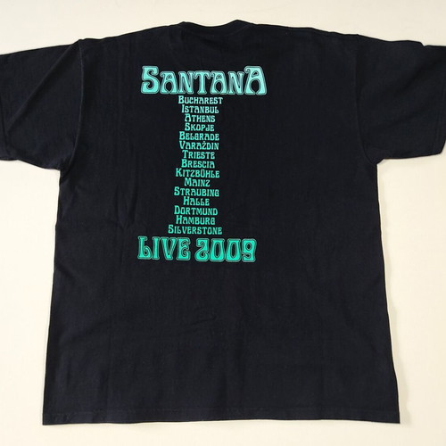 T-Shirt Carlos Santana Live 2009 Concert XL like new, black