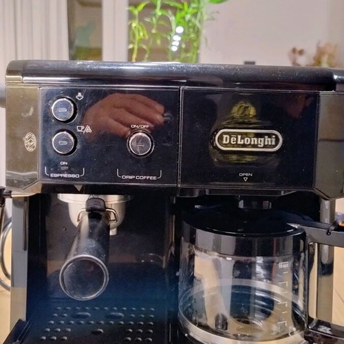 Professional espresso machine with drip coffee maker used