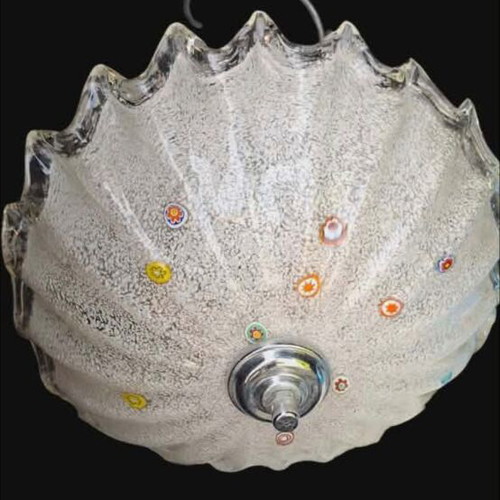 Murano vintage multicolor 3-light ceiling lamp like new