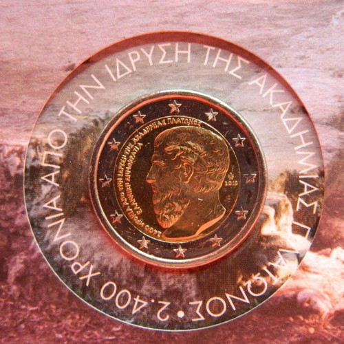Greece 2013 Plato 2 Euro Coin in Official Postal Folder New