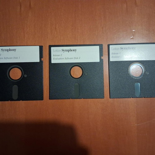 Lotus Symphony 5.25-inch floppy disks used, set of 3