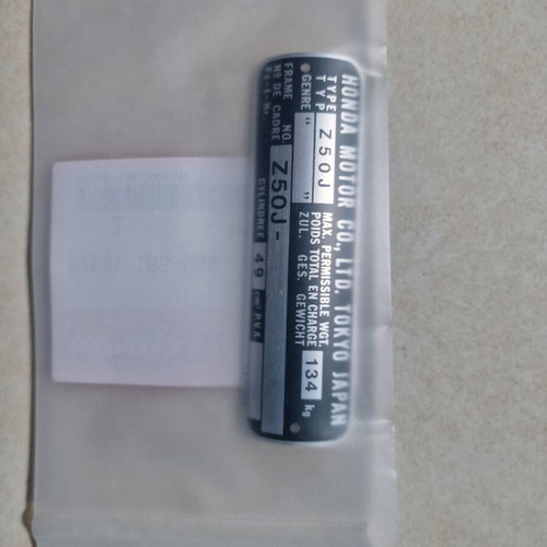 Honda Z frame plate genuine new