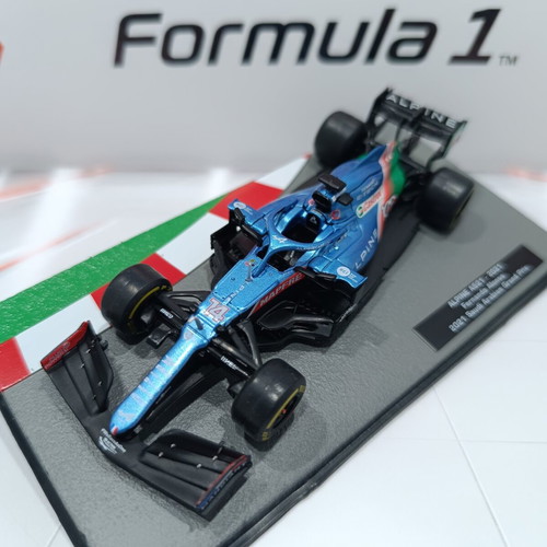 Formula 1 Alpine A521 Fernando Alonso Saudi Arabian GP 2021 1:43 Diecast model like new