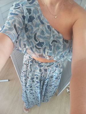 Eternity Limited Collection Mya Set Skirt Pareo Crop Top One Shoulder New