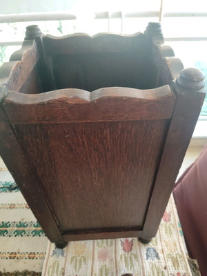 Βάση για ομπρέλα από ξύλο καρυδιάς μεταχειρισμένη, αντίκα