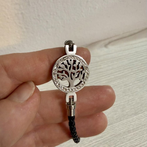 Tree of Life bracelet, stainless steel with magnetic clasp