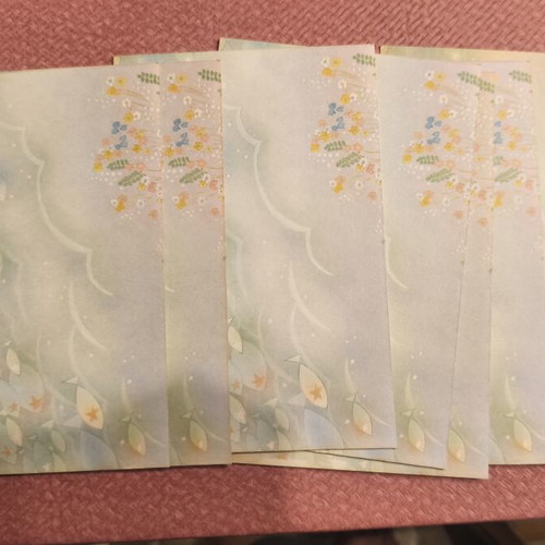 Letter papers and seven used envelopes