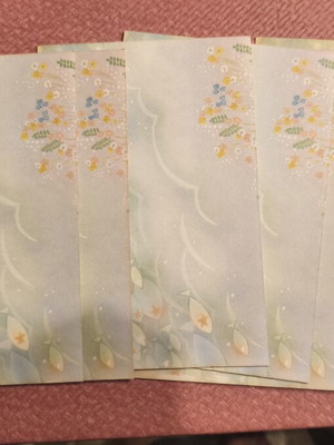 Letter papers and seven used envelopes