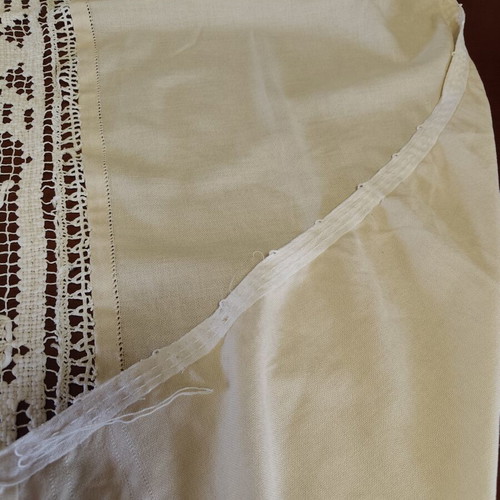 Handmade curtain 140 x 135 used with minor repairable damage