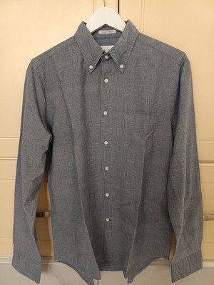 Gant Rugger men's long sleeve shirt, grey, size M