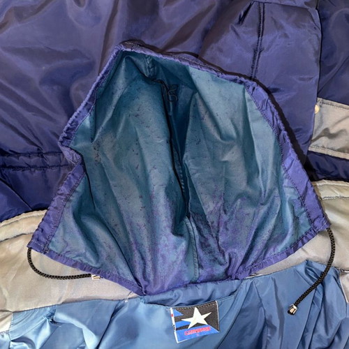 Converse All Star Puffer Jacket used, blue and grey, men's L/XL