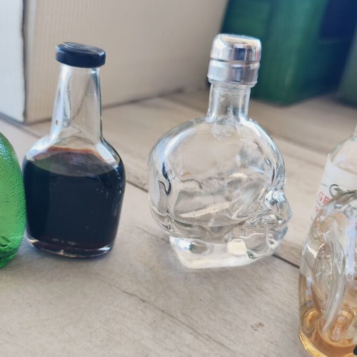 Miniature liquor bottles used, set of 21
