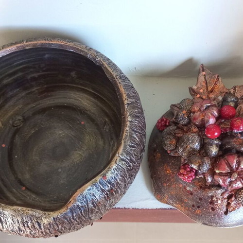 Christmas decoration ceramic acorn 15 cm new