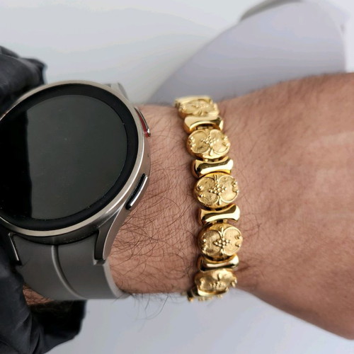 Gold bracelet 14 carat used, length 18.5cm