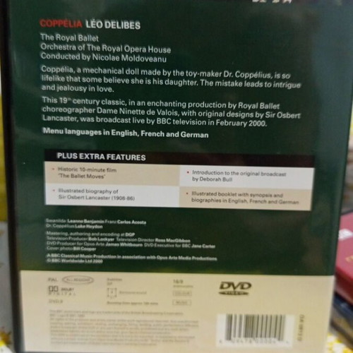 Coppélia Leo Delibes ballet DVD new, Royal Opera House
