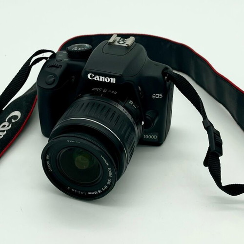 Canon EOS 1000D DSLR used with Canon EF-S 18-55mm f/3.5-5.6 II lens