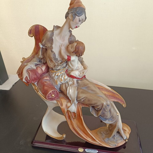 Mex Brothers collectible decorative sculpture used, Art Nouveau mother and child