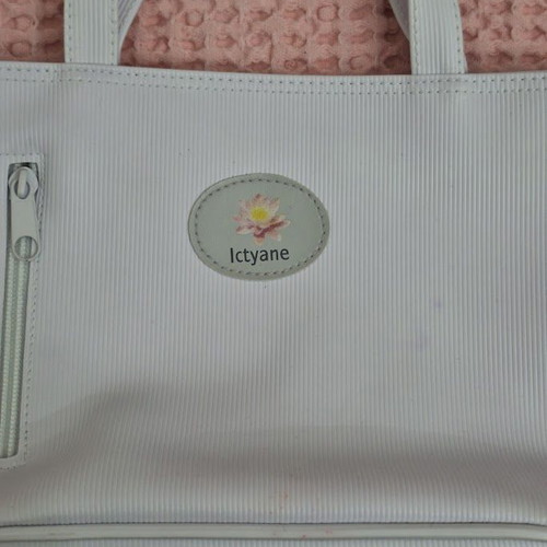 Ictyane cosmetic bag like new, white, PVC