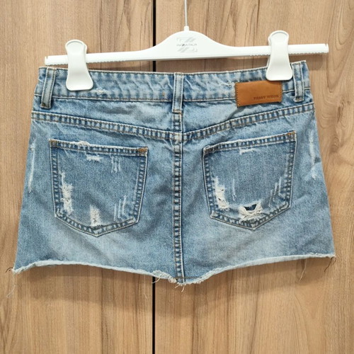 Tally Weijl Y2K low-rise denim mini skirt like new, light blue