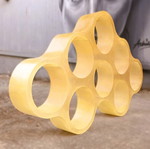Space Age Room Divider Amber Resin Vintage 1970s Like New