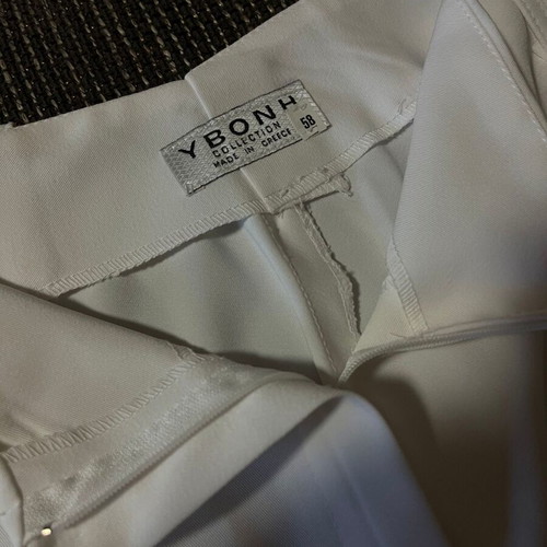 YBONH Collection white pants with silver detail, size 58, like new