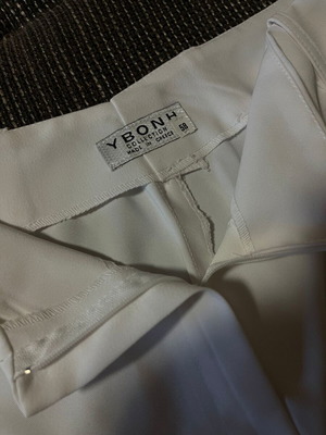 YBONH Collection white pants with silver detail, size 58, like new