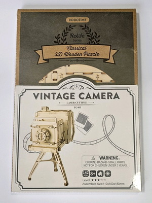Robotime Wooden Camera DIY Construction new