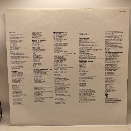 Police Greatest Hits vinyl record near mint, rock