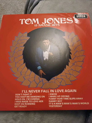 Tom Jones 13 Smash Hits vinyl record used, pop