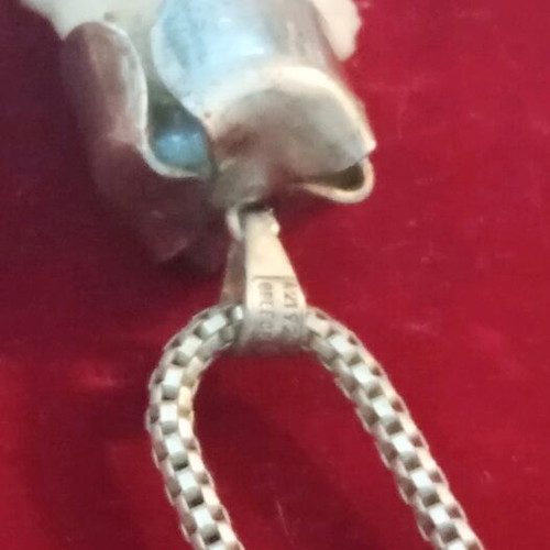 Lalaunis silver pendant 925 with natural coral used