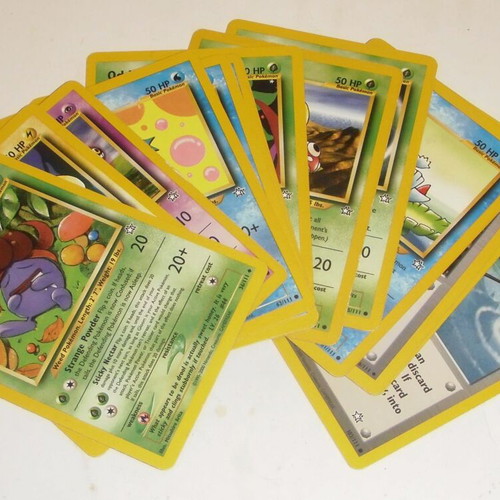 Pokemon cards used, pack of 13 from Neo Genesis set