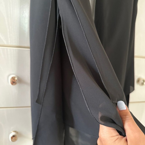 Black pants with slits, size L