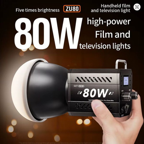 ZU80 Photo Studio Lights with Diffuser, like new, set of 2