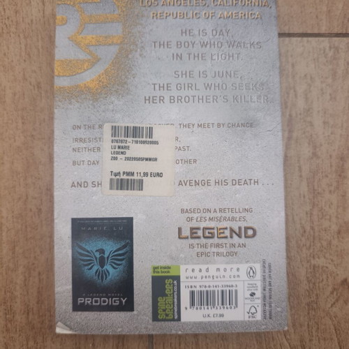 Legend by Marie Lu English book like new