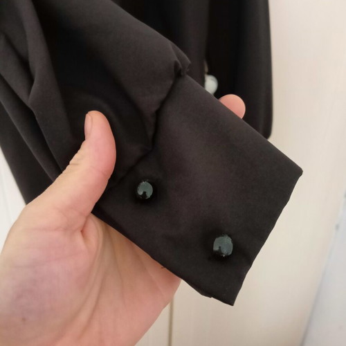 Women's blouse, black, medium, slim fit