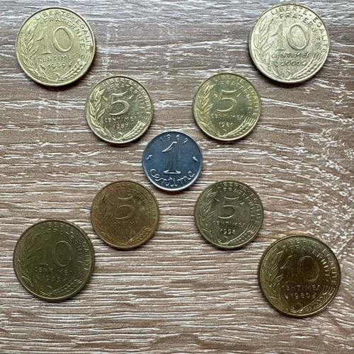 France coins new, pack of 45 pieces