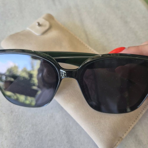 Sunglasses new with dark green acetate frame and UV400 protection
