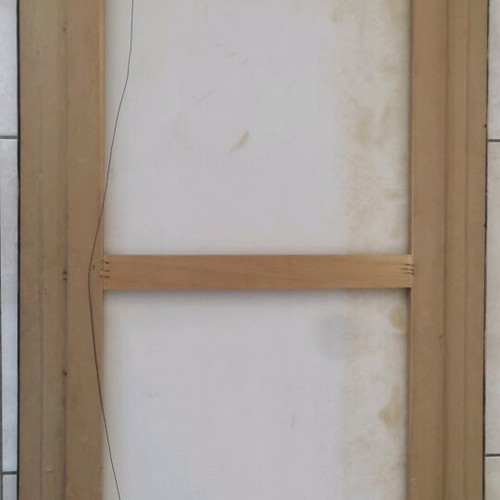 Signed painting used with embossed texture 104x53cm