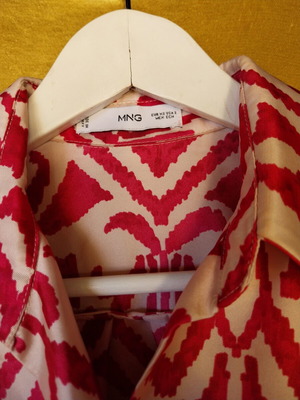 MNG women's dress NXS like new, white and red