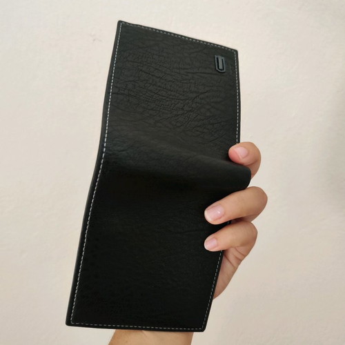 Men's synthetic leather wallet unused, black color