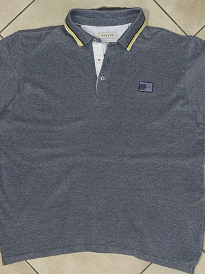 Bugatti Superior Cotton Polo Shirt Navy Melange Size L like new