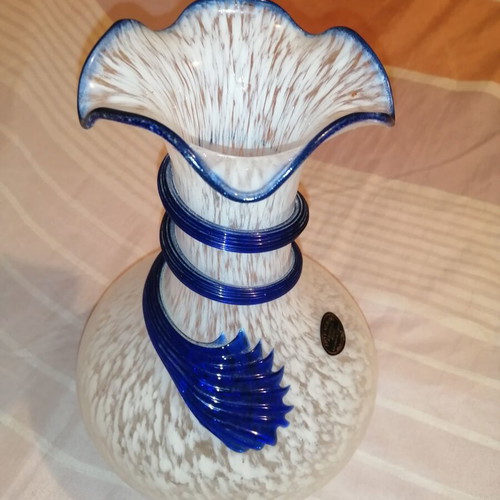 Vase Arte Murano Kristall Mery handmade, like new