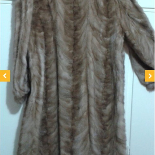 Mink coat like new brown, size L-XL