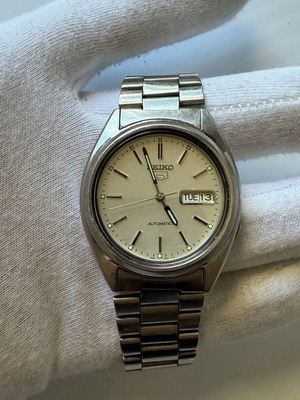 Seiko 5 Automatic 7009-817MR ανδρικό ρολόι σαν καινούργιο, λευκό καντράν