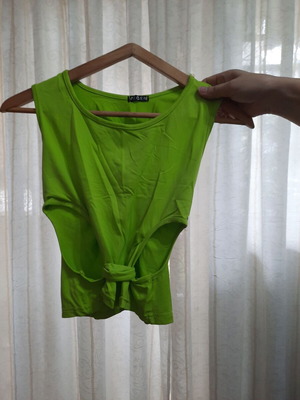 Blouse with front-back design new, green, size S