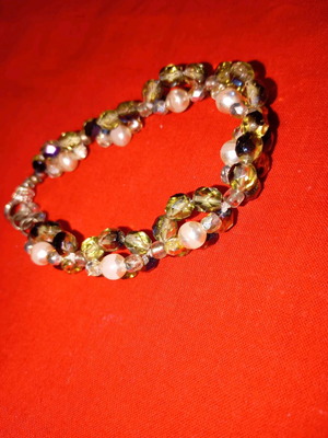 FOS bracelet used, beige multicolor